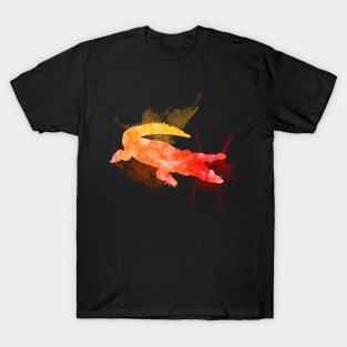 Crocodile Watercolor Lava T-Shirt